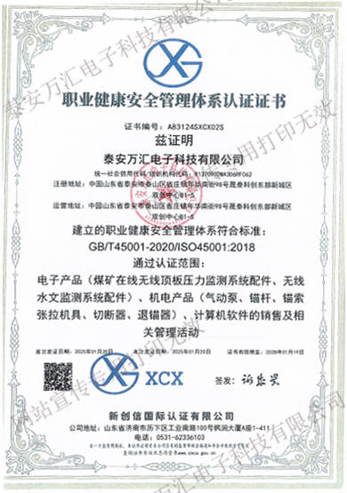 职业健康安全管理体系